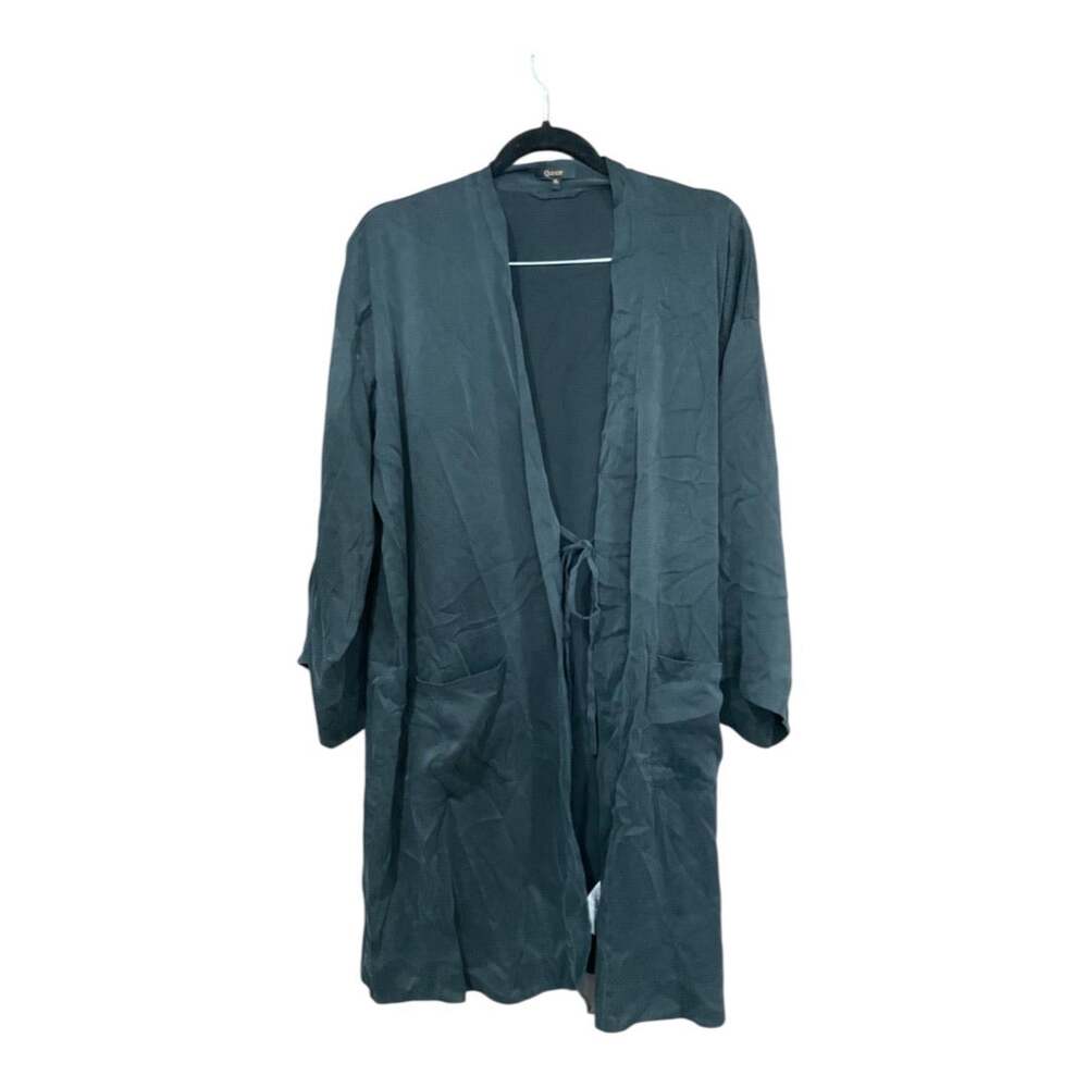 Quince Robe Women XL 100% Silk Black